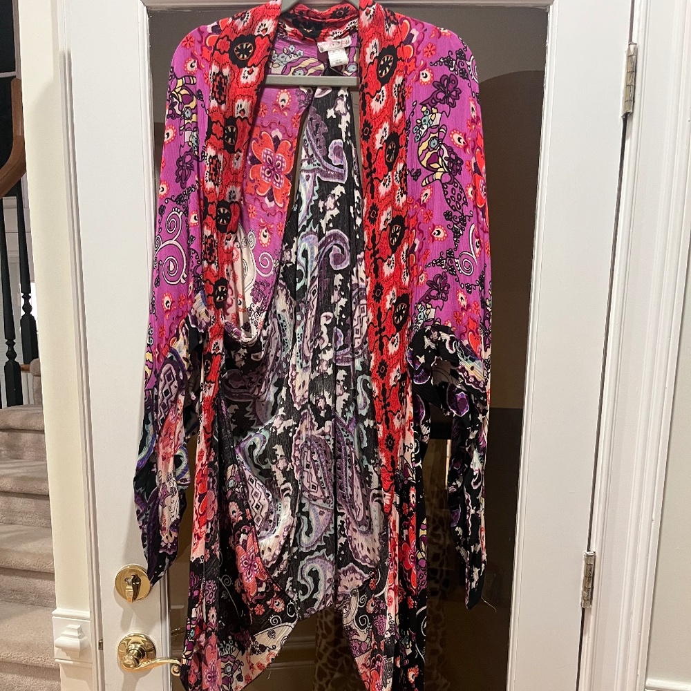 Free People Little Wing Mix Floral Cardigan - Picture 3 of 9